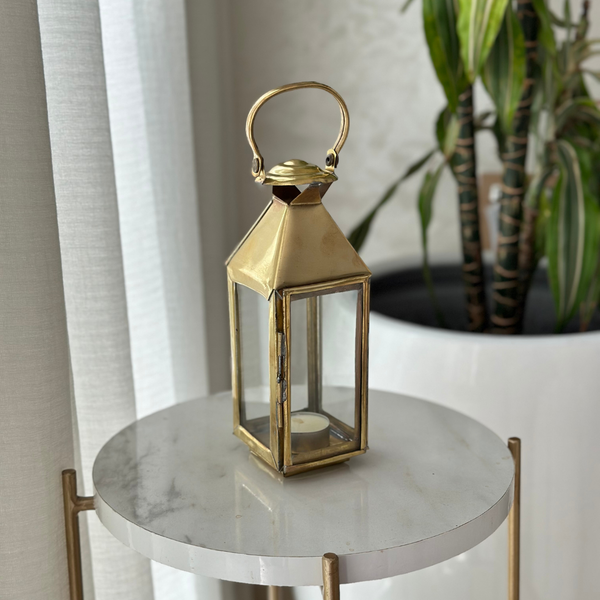 Lanterne Marocaine moderne en laiton doré