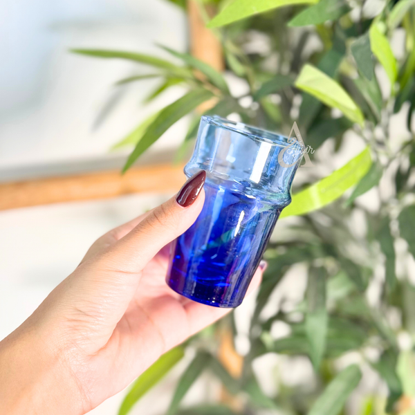 Set de 6 verres à thé beldi bleus