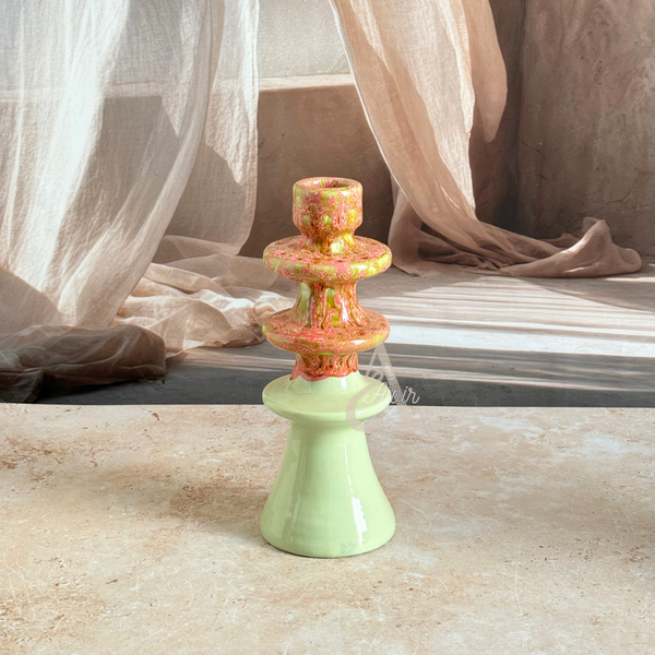 Porte bougie moderne vert pastel