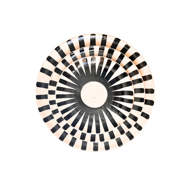 Set assiettes Tafoukt noir (6 pièces) - Ajbir