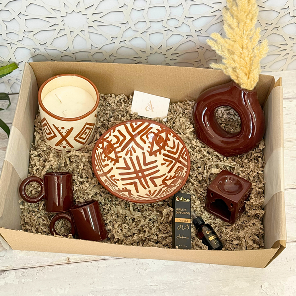 Coffret Cadeau XL Ambiance & Artisanat Amazigh Marron