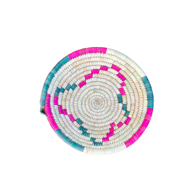 Plateau Talount beige et rose et vert 30cm - Ajbir