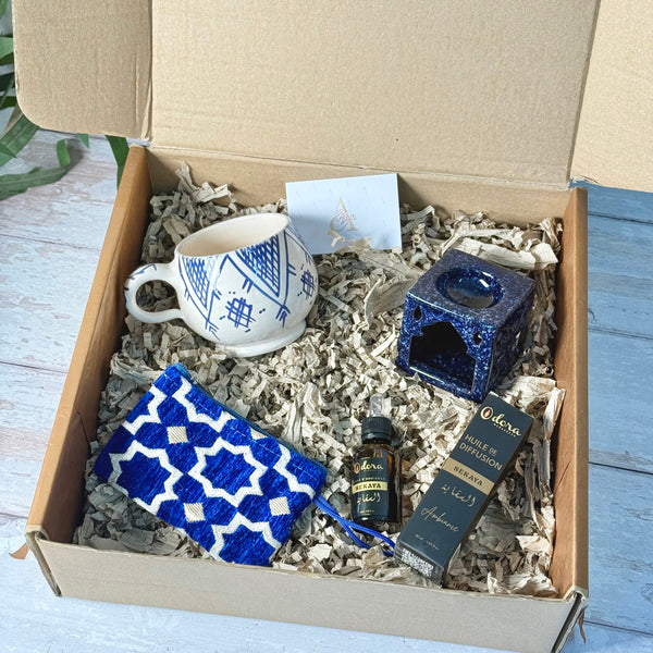 Coffret cadeau Amazigh Sekkaya bleu