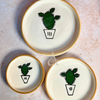 Set de 3 assiettes TAFUKT N’ZRI motif cactus