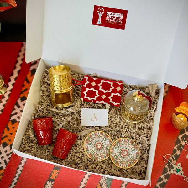 Coffret cadeau Élégance "Hommage à la Tunisie" – Artisanat marocain & raffinement| Édition CAF 2025