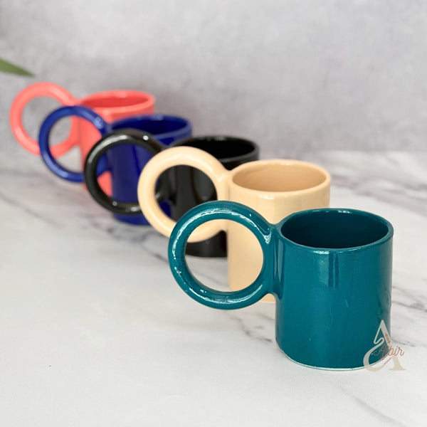 Mug artisanal uni anse en haut 200ml