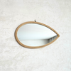 Miroir artisanal en forme de goutte/œil – Cadre en rotin naturel (2 tailles)
