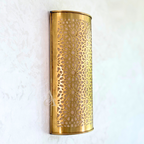 Applique murale Zellige en laiton doré