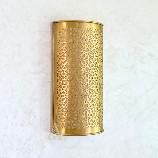 Applique murale Zellige en laiton doré