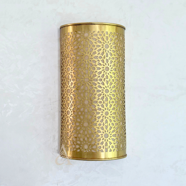Applique murale Zellige en laiton doré