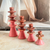 Porte bougie moderne rose moucheté