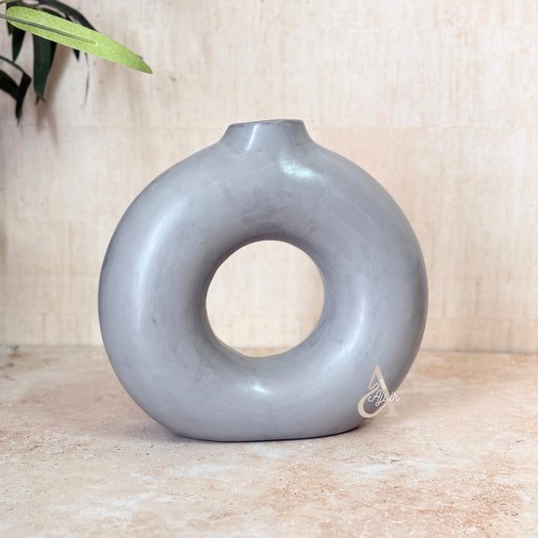 Vase artisanal Tafoukt bombé mat