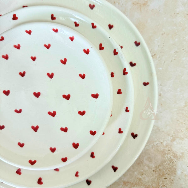Set assiettes Tayri cœur (3 pièces)