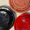 Set 3 assiettes en céramique artisanale Tizwelt Rouge