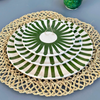 Set de 6 assiettes Tafoukt Vert rayé
