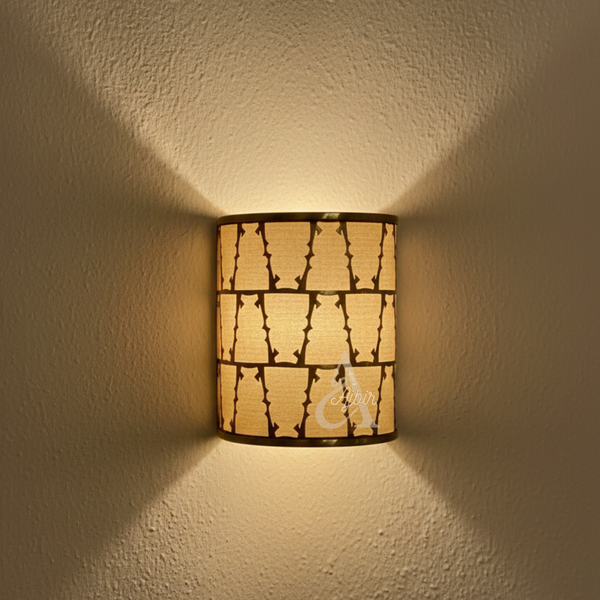 Applique murale artisanale en laiton doré vieilli