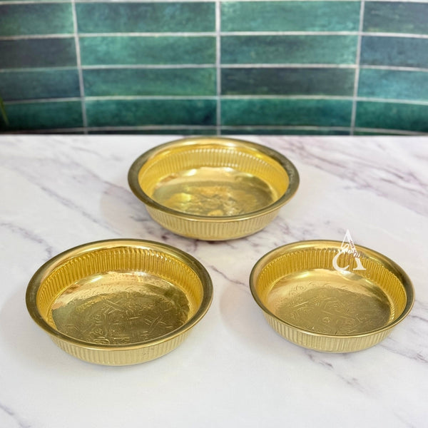 Tassa Hammam dorée en cuivre 17cm