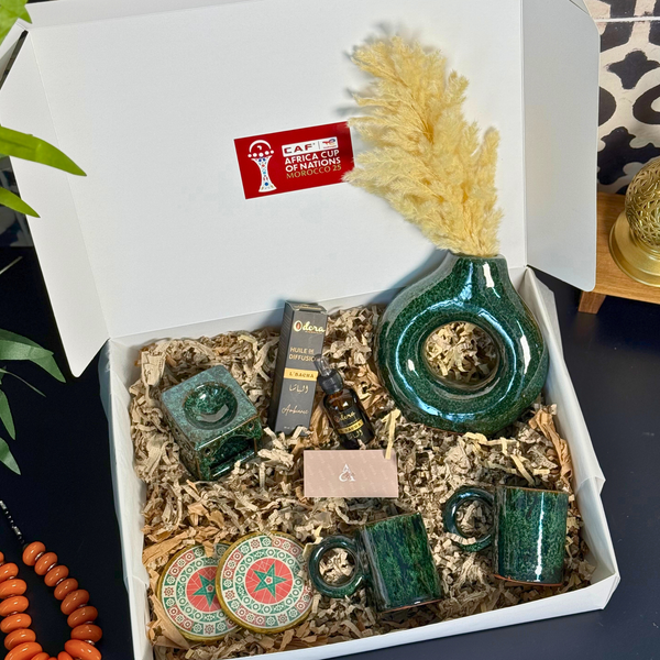 Coffret cadeau artisanal Zaytouna Vert – Édition spéciale CAN 2025