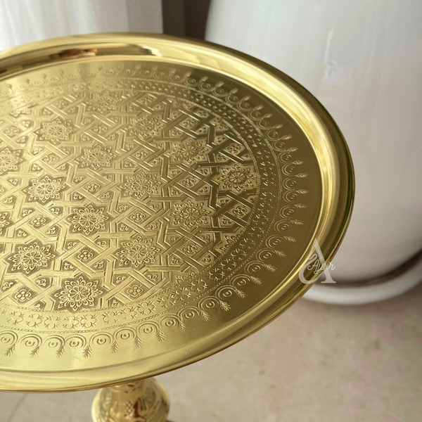 Table d'appoint artisanale 100% laiton doré