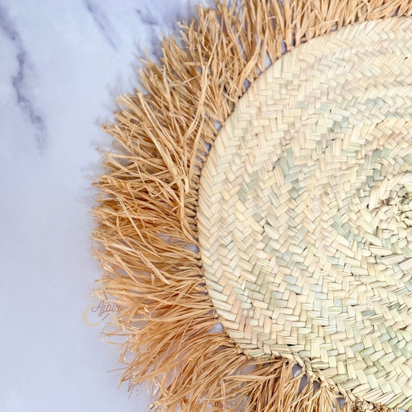Set de table à franges en osier 47cm (1pc)