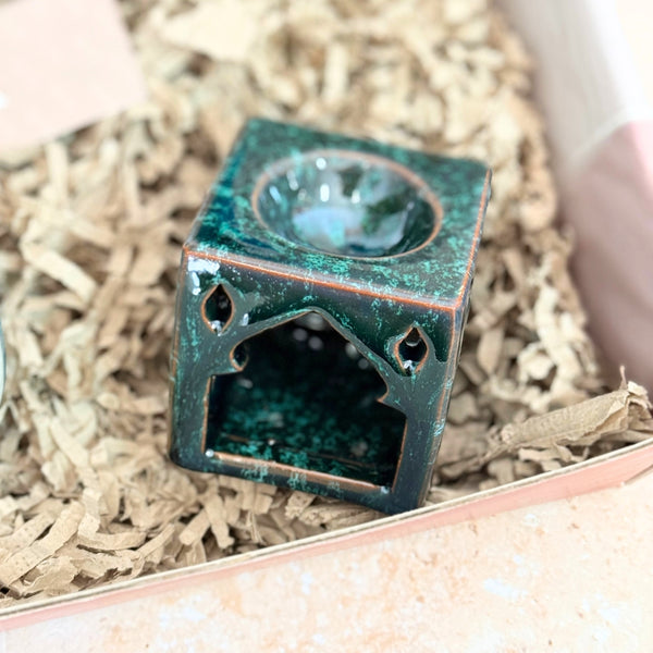 Coffret cadeau artisanal Tafoukt Bleu pétrole