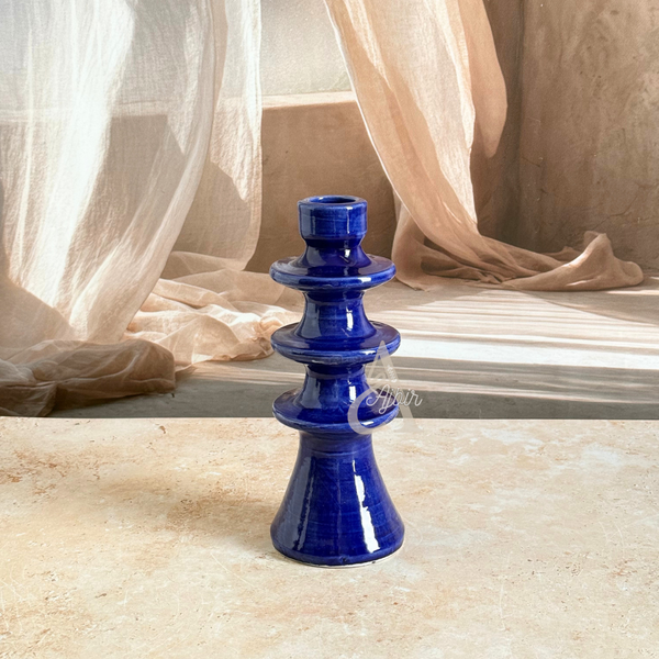 Porte bougie bleu moderne