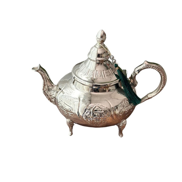 Grande théière en laiton argenté - Ajbir