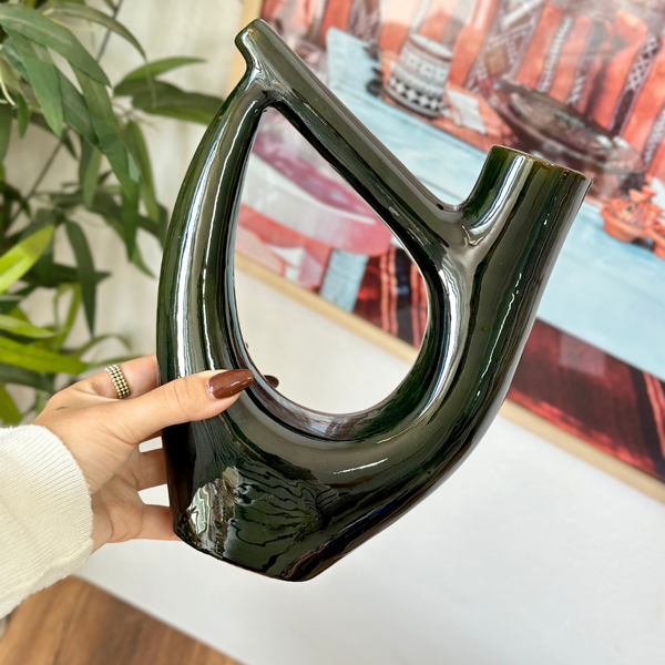 Vase Atbir en terre cuite vernis