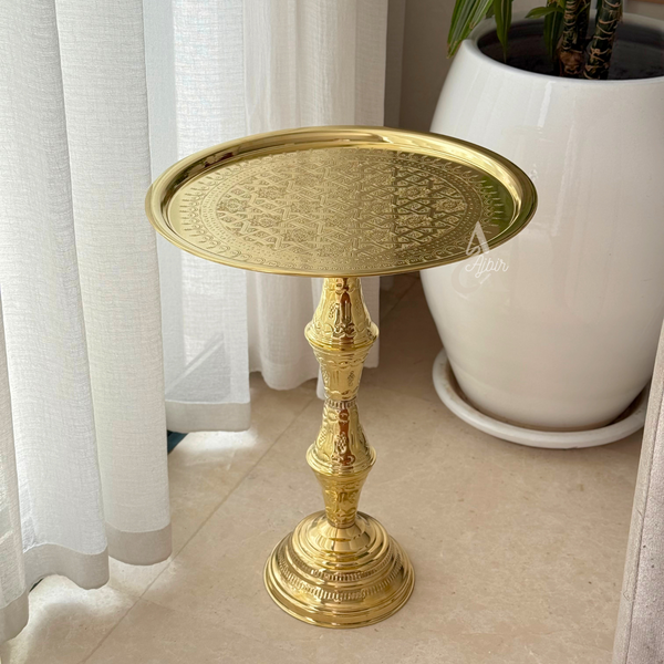 Table d'appoint artisanale 100% laiton doré