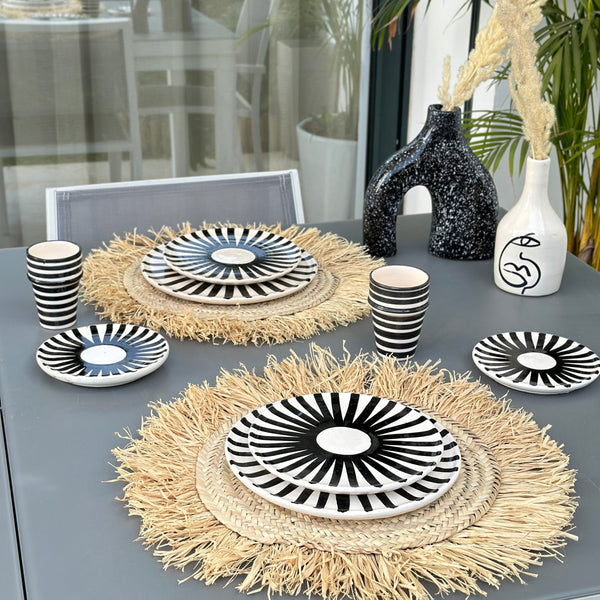 Set assiettes Tafoukt noir (6 pièces)