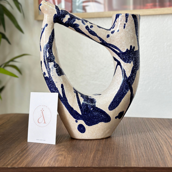 Vase Atbir en terre cuite vernis