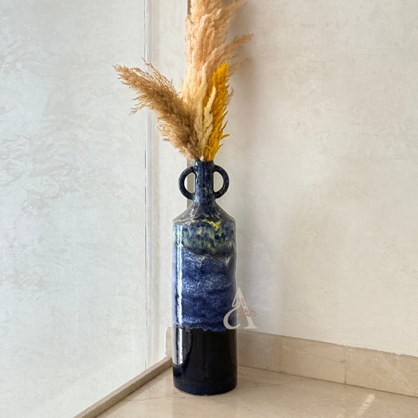 Grand Vase Artisanal Marocain Bleu Majorelle