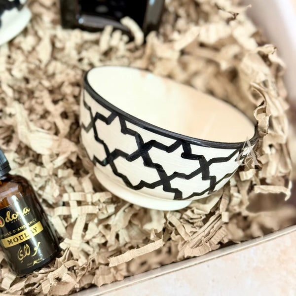 Duo 2 coffrets cadeaux Zellige noir et blanc