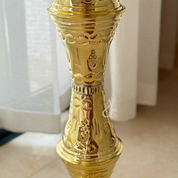 Table d'appoint artisanale 100% laiton doré