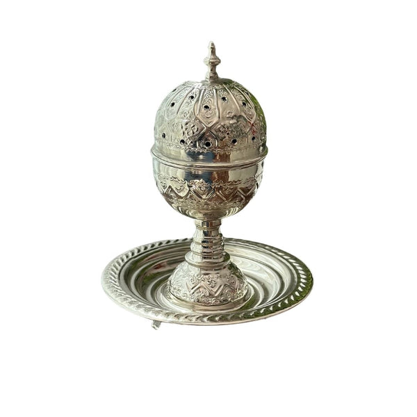 Mbikhra en laiton argentée grand modèle - Ajbir