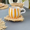 Mug rayé orange clair - Ajbir
