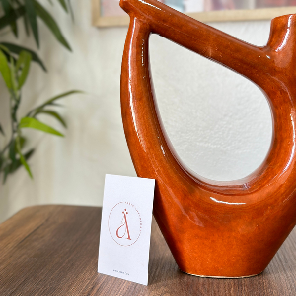 Vase Atbir en terre cuite vernis
