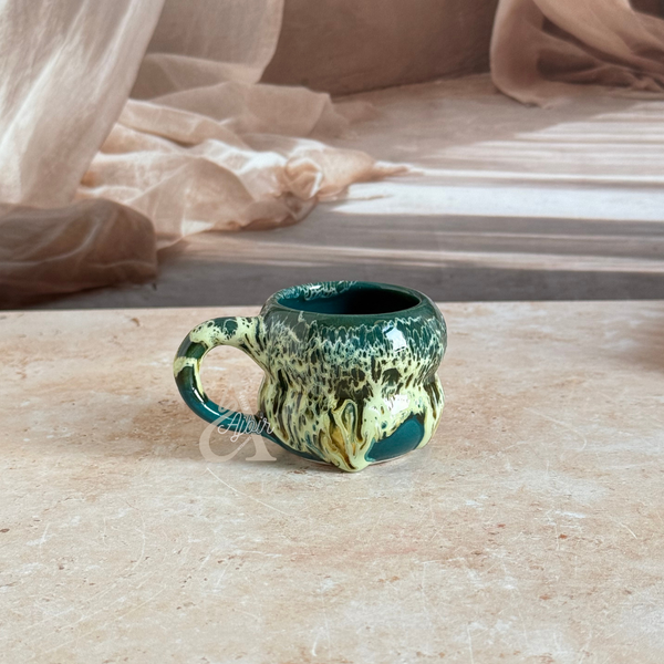 Tasse à café artisanale en céramique émaillée Talla