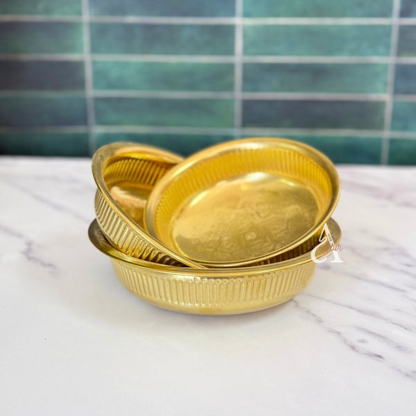 Tassa Hammam dorée en cuivre 19cm