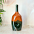 Vase artisanal bouteille verre et terracota