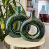 Vase Tafoukt vert moucheté - Ajbir