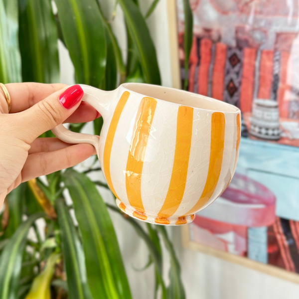Mug rayé orange clair - Ajbir