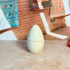 Œuf décoratif artisanal en céramique Tazdayt Crème