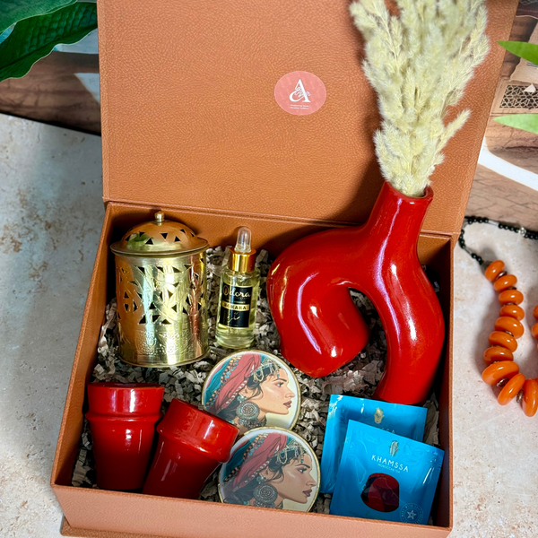 Coffret cadeau artisanal Adal rouge et bleu