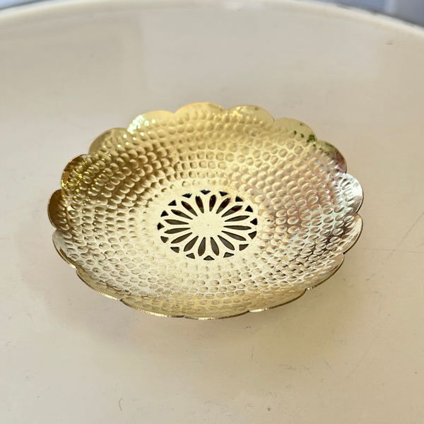 Porte savon rond doré en cuivre 1 - Ajbir