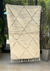 Tapis Beni Ouarain crème à losanges- 152cm / 93cm - Ajbir