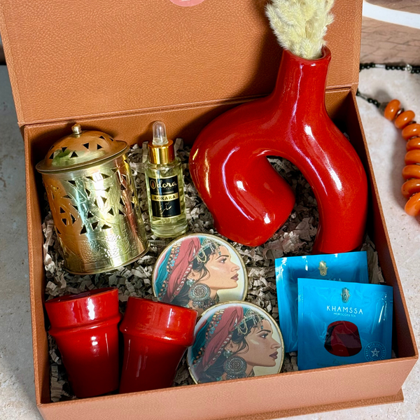 Coffret cadeau artisanal Adal rouge et bleu