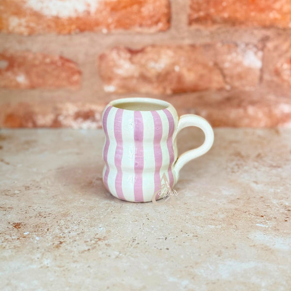 Mug ondulé rayé