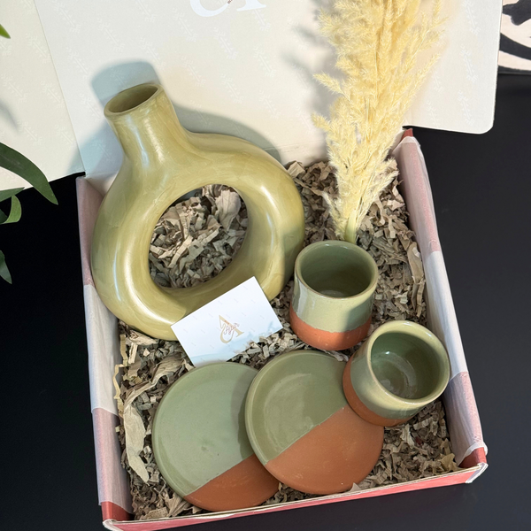 Coffret cadeau artisanal Vert Olive