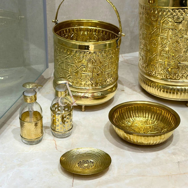 Seau grand en laiton traditionnel - Ajbir